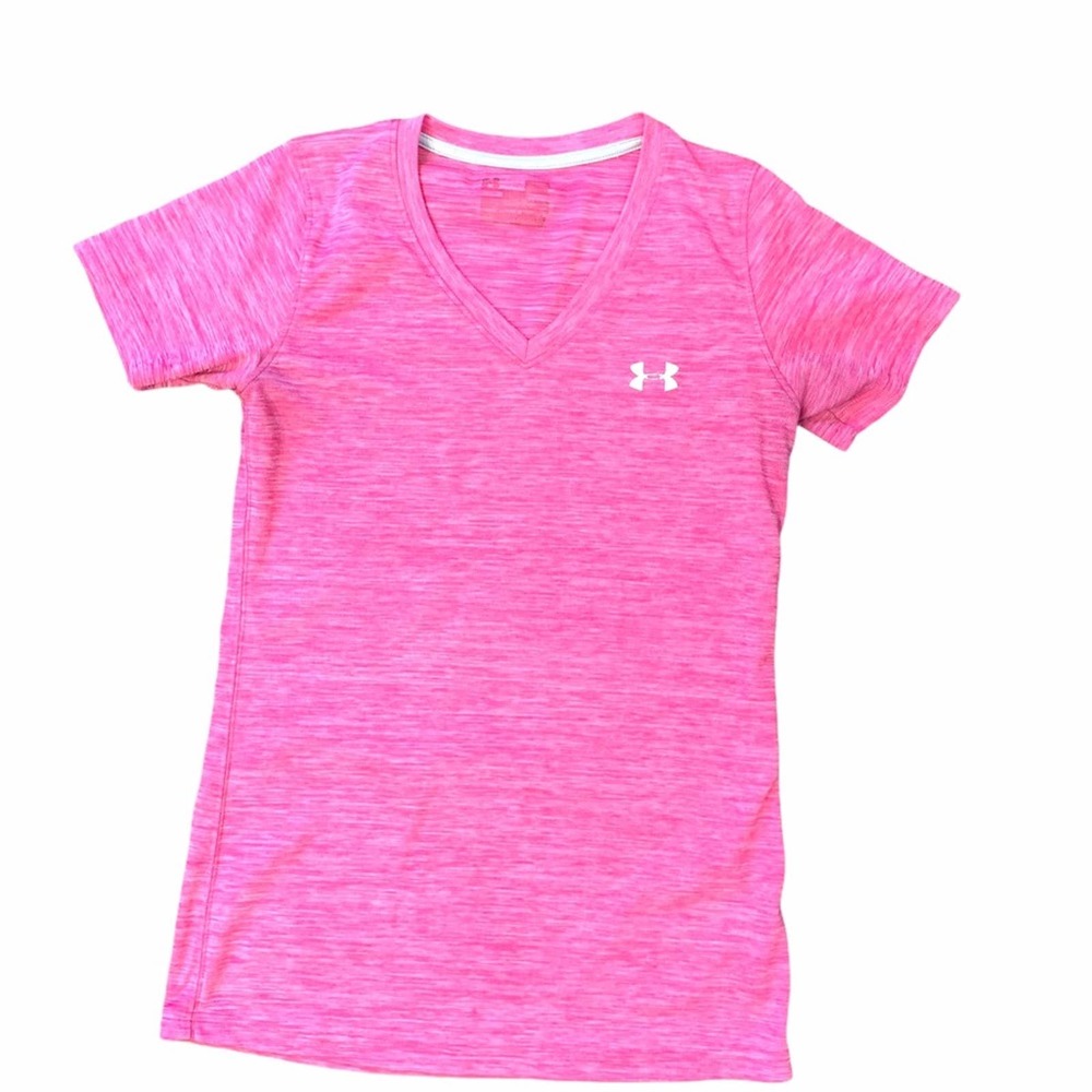 Under Armour XS Pink Space Dye Short Sleeve Shirt